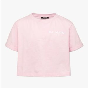 Pink Balmain Cropped TShirt (SSENSE with Tags)